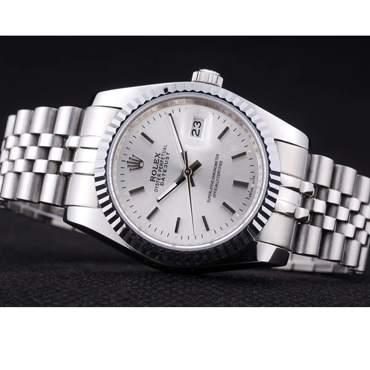 MiroTime 1015 Rolex Datejust Silver Dial Ribbed Bezel 7457